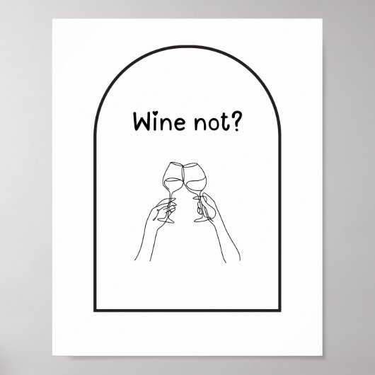 Wijn Niet? Wijnposter Poster (Voorkant)