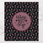 Wijn niet? Wine Goblet Pattern Etiket (Enkel label)