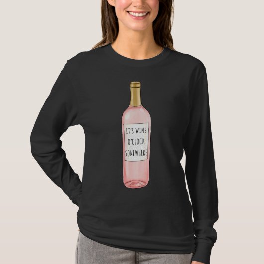 Wijn O_Clock Ergens 22 T-shirt (Voorkant)