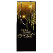 Wijn O'Clock Gold Glitz Wijn Cadeautas (Achterkant)