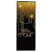 Wijn O'Clock Gold Glitz Wijn Cadeautas (Voorkant)