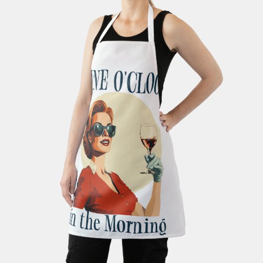 Wijn O'clock in de ochtend Schort (Insitu)
