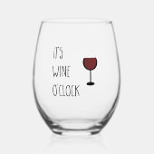 Wijn O'Clock rode wijn Wijnglas Zonder Voet (Voorkant)