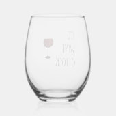 Wijn O'Clock rode wijn Wijnglas Zonder Voet (Achterkant)