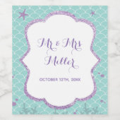 Wijn- of fles champagne-etiket onder water wijn etiket (Enkel label)