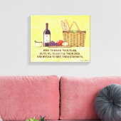 Wijn, Olie en Brood Canvas Afdruk (Insitu (Woonkamer))