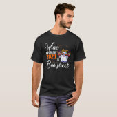 Wijn omdat 2021 Boo Sheet Funny Ghost Drinkin is T-shirt (Voorkant volledig)