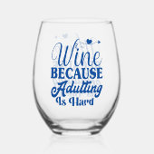 Wijn omdat het aanpassen is harde wijn stamloos gl wijnglas zonder voet (Achterkant)