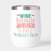 Wijn omdat volwassen is hard gepersonaliseerd (Achterkant)