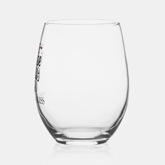 Wijn omdat volwassen is hard gepersonaliseerd wijnglas zonder voet (Links)