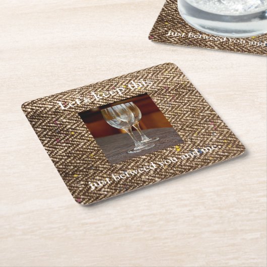 Wijn onderzetters tweekleppend koppel (Schuin)