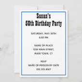 Wijn ongeveer 50th Birthday Funny Invite Kaart (Achterkant)