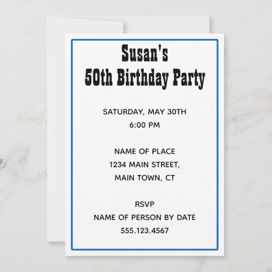 Wijn ongeveer 50th Birthday Funny Invite Kaart (Achterkant)