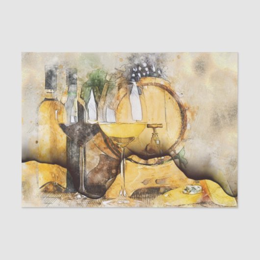 wijn | Ontkoppelingspen van de loop Tissuepapier (Voorkant)