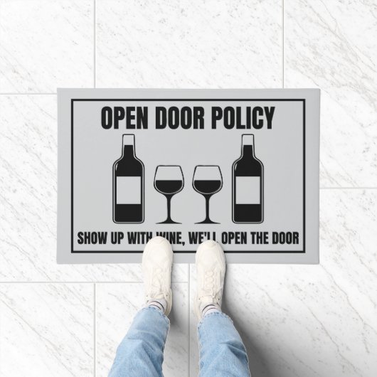 Wijn Open Deur Beleid Deurmat (Binnen)