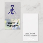 Wijn Opener | Wijndruiven | Sommelier Visitekaartje (Voorkant / Achterkant)