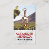 Wijn Opener | Witte marmer | Wijngaarden Visitekaartje (Voorkant)