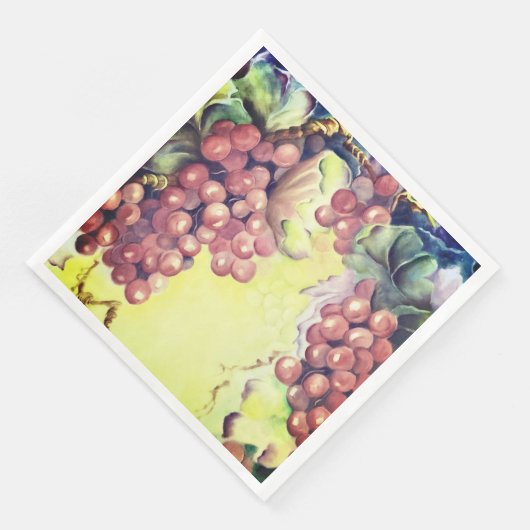 Wijn & Oude Druiven Servetten (Hoek)