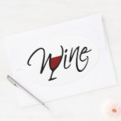 WIJN OVALE STICKER (Envelop)