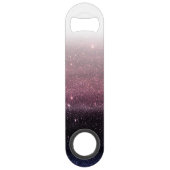 Wijn Paars en marineblauw Faux Glitter Gradient Speed Flessenopener (Achterkant)