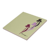 Wijn, Paars en zwarte Iris Tile Tegeltje (Zijkant)