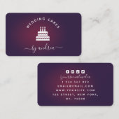 Wijn Paars Wit Weddenschap Cake Logo Sociale Media Visitekaartje (Voorkant / Achterkant)