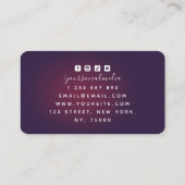 Wijn Paars Wit Weddenschap Cake Logo Sociale Media Visitekaartje (Achterkant)