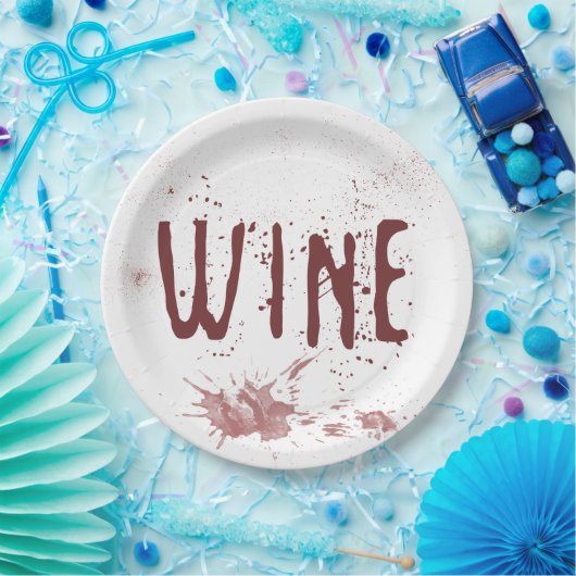 Wijn Papieren Bordje (Feest)