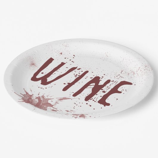 Wijn Papieren Bordje (Gekanteld)