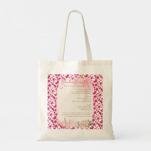 Wijn Persoonlijke Cowgirl Hoed Landelijke Bachelor Tote Bag (Achterkant)