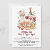 Wijn & pizza avond | Canada Day Kaart (Voorkant)