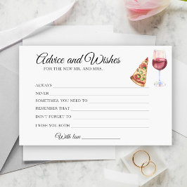 Wijn & Pizza Bruiloftsborrel Advies en Wensen Briefpapier