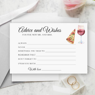 Wijn & Pizza Bruiloftsborrel Advies en Wensen Briefpapier