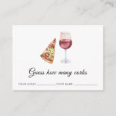 Wijn & Pizza - Hoeveel kurken bruids spel Informatiekaartje (Voorkant)