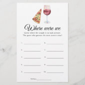 Wijn & Pizza Vrijgezellenfeest Waar waren we? (Voorkant)