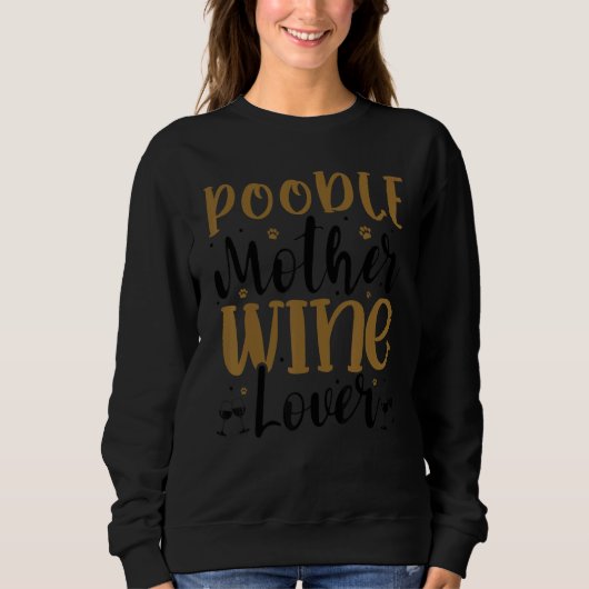 Wijn Poodle Moeder Trui (Voorkant)