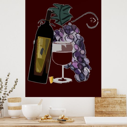 Wijn Poster (Keuken)