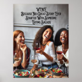 Wijn Poster voor vrouwen, Funny Wine Wall Art, (Voorkant)