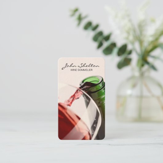 Wijn Pour | Afsluiting (premie) Visitekaartje (Staand voorkant)