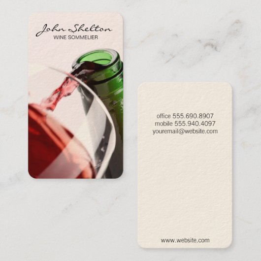 Wijn Pour | Afsluiting (premie) Visitekaartje (Voorkant / Achterkant)