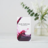 Wijn Pour | Splash Visitekaartje (Staand voorkant)