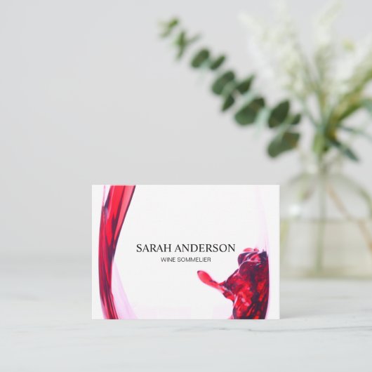 Wijn Pour Visitekaartje (Staand voorkant)