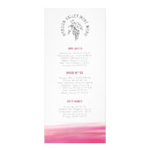 Wijn prijslijst aangepaste rode kunst rack kaart (Voorkant)