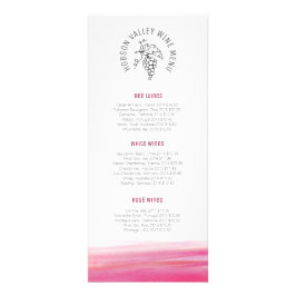 Wijn prijslijst aangepaste rode kunst rack kaart