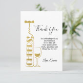 wijn, proost dank je kaart (Staand voorkant)