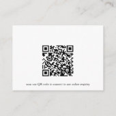 Wijn QR-code Bruidsfeest Cadeau Registratie Informatiekaartje (Achterkant)
