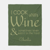 Wijn Quote aangepaste naam fleece dekens (Voorkant)