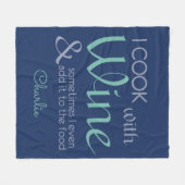 Wijn Quote aangepaste naam fleece dekens (Voorkant (Horizontaal))