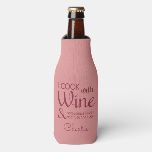 Wijn Quote aangepaste naam fles koeler (Fles Voorkant)