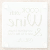 Wijn Quote aangepaste naam glass onderzetter (Achterkant)